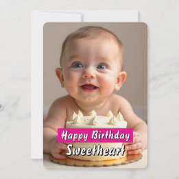 Carte d'anniversaire adorable pour bébé - Téléchar