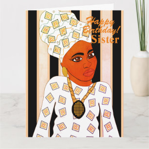Carte d'anniversaire afro-américaine Afrocentrique