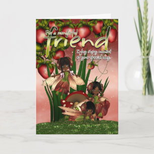 Carte d'anniversaire afro-américaine - Ami - Lune