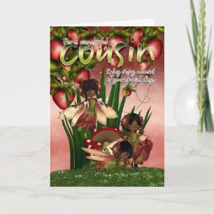 Carte d'anniversaire afro-américaine - Cousin - Lu