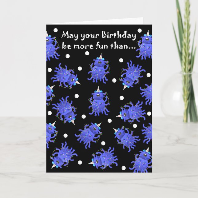 Carte d'anniversaire Alien humoristique par Jo Ima (Devant)