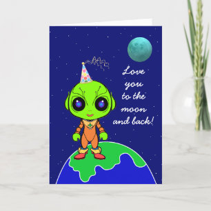 Carte d'anniversaire Alien nouvelle par Jo Images