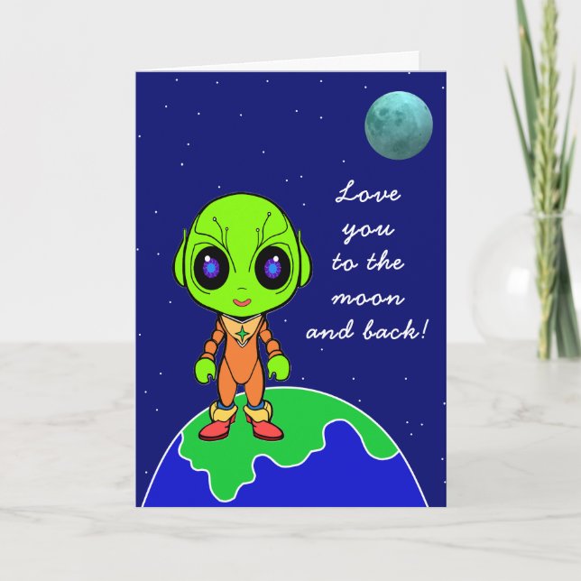 Carte d'anniversaire Alien nouvelle par Jo Images (Devant)