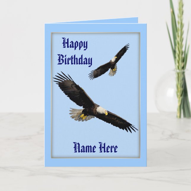 Carte d'anniversaire American Bald Eagles (Devant)