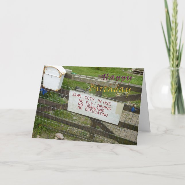 Carte d'anniversaire amusante (Devant)