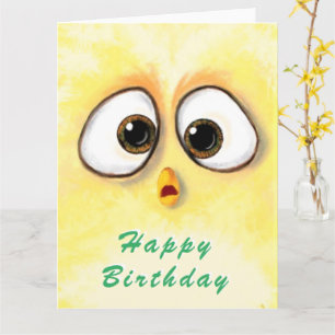 Carte d'anniversaire amusante avec des yeux surpre