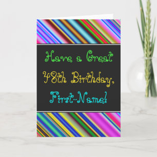 Carte d'anniversaire amusante, colorée, fantaisist