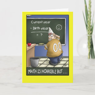 Carte d'anniversaire amusante : Mathe d'anniversai