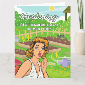 Carte d'anniversaire amusante pour les jardiniers