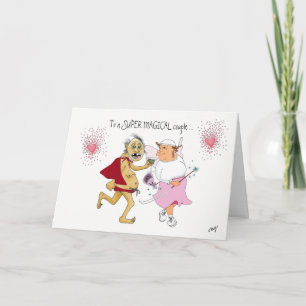 Carte d'anniversaire amusante pour un couple.