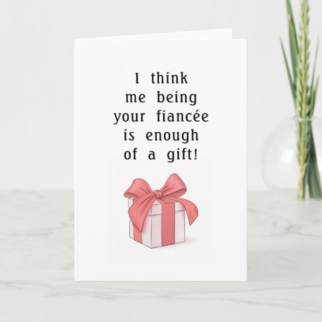 Carte d'anniversaire amusante pour un fiancé ou un (Devant)