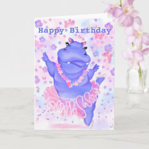 Carte d'anniversaire amusante Prima Ballerina Hipp
