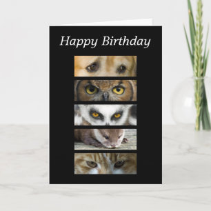Carte d'anniversaire - Animaux