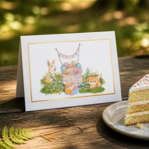 Carte d'anniversaire Animaux de la forêt