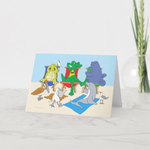 Carte d'anniversaire Animaux de Plage