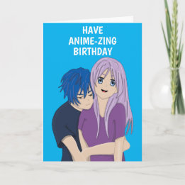 Carte d'anniversaire Anime Manga Couple