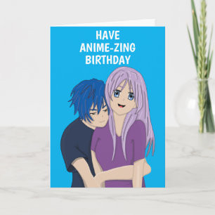 Carte d'anniversaire Anime Manga Couple