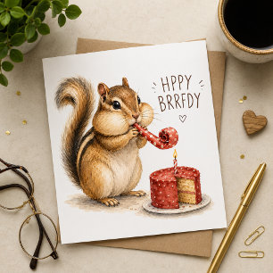 Carte d'anniversaire aquarelle de tamia mignon
