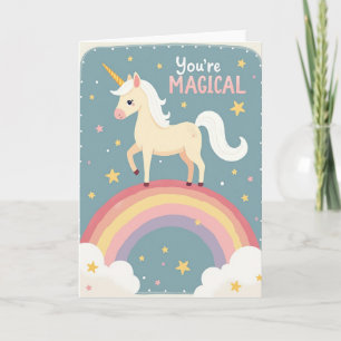 Carte d'anniversaire Arc-en-ciel Magique