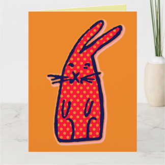 CARTE D'ANNIVERSAIRE ART LAPIN MIGNON