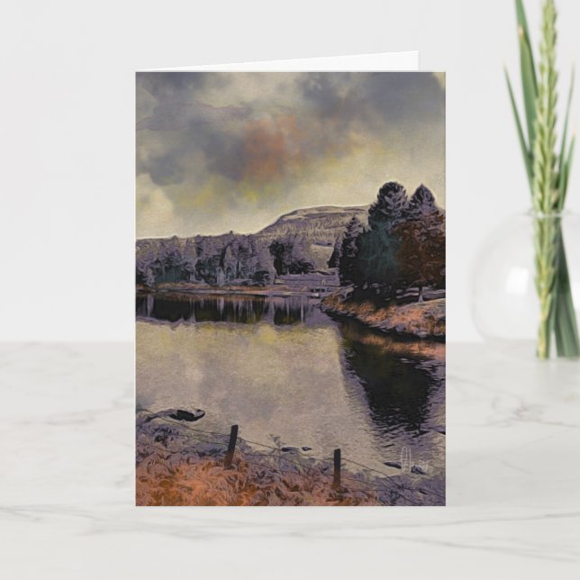Carte d'anniversaire Art Loch Ordie, Scottish High (Devant)