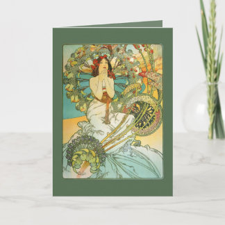 Carte d'anniversaire Art nouveau vintage
