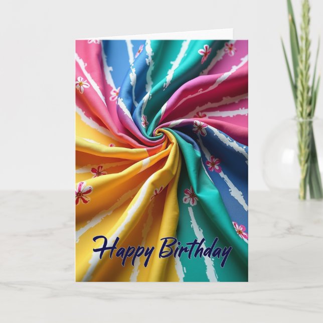 Carte d'anniversaire Artistic Flow (Devant)