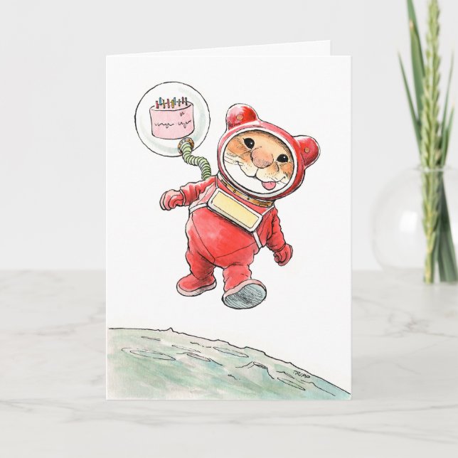 Carte d'anniversaire AstroMouse (Devant)