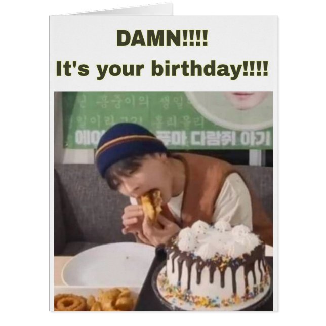 Carte d'anniversaire 'ATEEZ Hongjoon meme' (Devant)