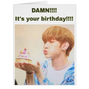 Carte d'anniversaire 'ATEEZ Yeosang mème'