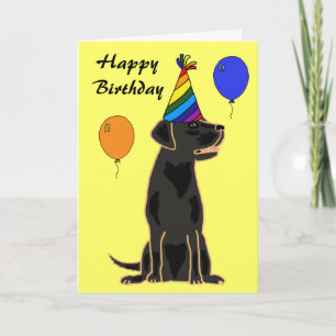 Carte d'anniversaire AU- Black Labrador