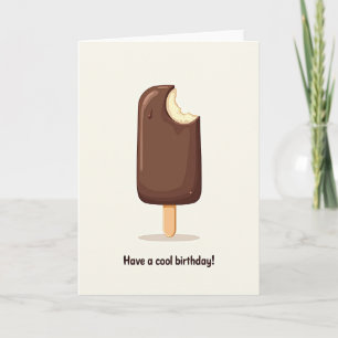 Carte d'anniversaire au chocolat mordillé