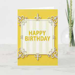 Carte d'anniversaire au design orné