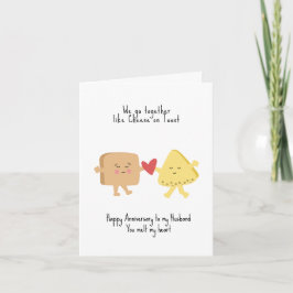 Carte d'anniversaire au fromage et au pain grillé