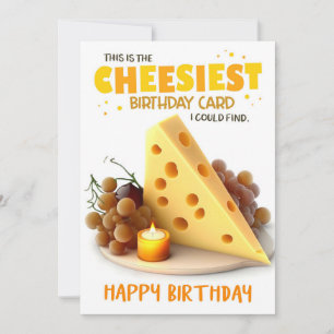 Carte d'anniversaire au fromage triangulaire