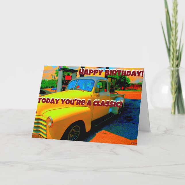 Carte d'anniversaire automatique classique de (Devant)