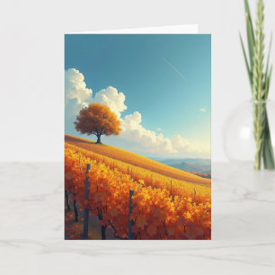 Carte d'anniversaire Automne Doré
