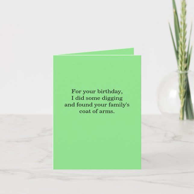 Carte d'anniversaire aux armoiries (Devant)