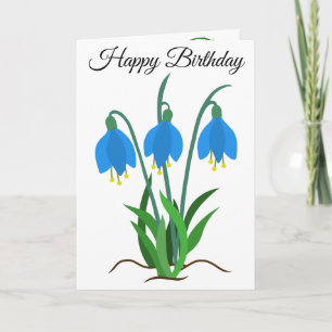 Carte d'anniversaire aux jacinthes des bois