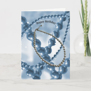 Carte d'anniversaire aux perles