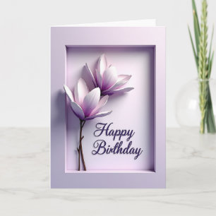 Carte d'anniversaire aux Pétales Sculptés