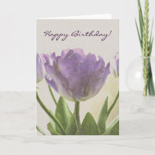 Carte d'anniversaire avec art floral   Image de tu