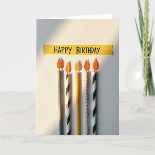 Carte d'anniversaire avec bougies