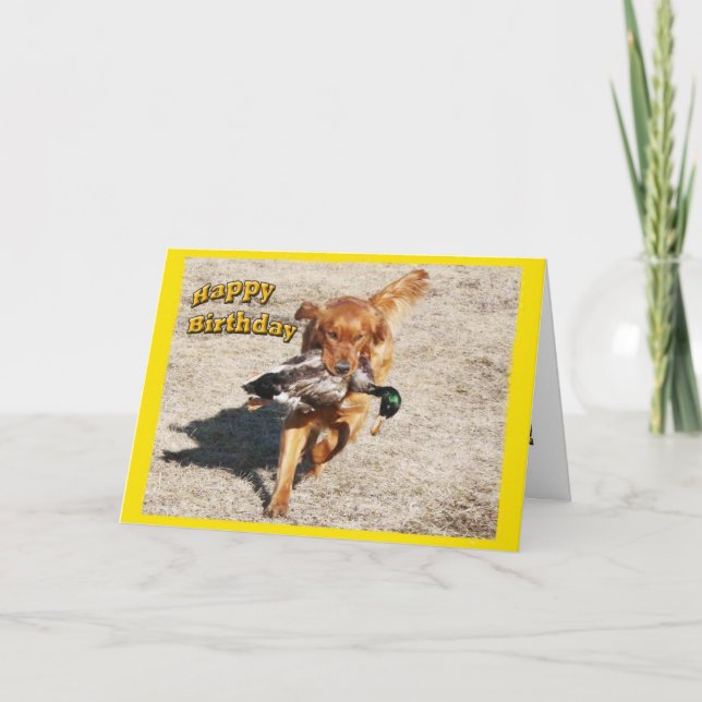 Carte d'anniversaire avec chien (Devant)