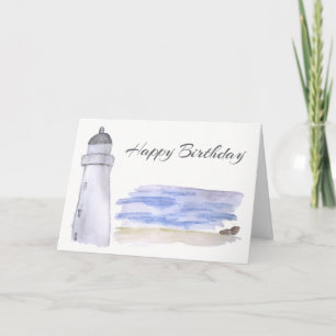 Carte d'anniversaire avec dessin au crayon aquarel