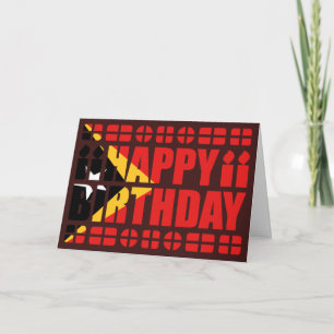 Carte d'anniversaire avec drapeau du Timor orienta