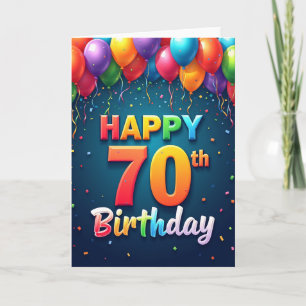 Carte d'anniversaire avec explosion de confettis