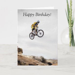 Carte d'anniversaire : Avec Guy faisant Vélo Trick