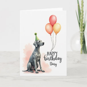 Carte d'anniversaire avec illustration de chien