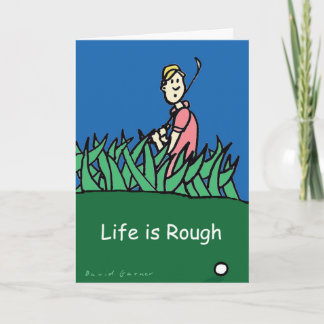 Carte d'anniversaire avec illustration de golfeur